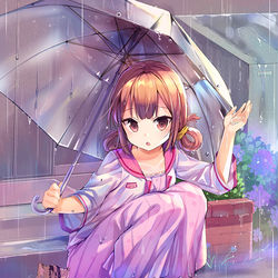 This is a pixiv picture whose title is 6月の雨.