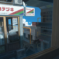 This is a pixiv picture whose title is 町の電気屋さん.