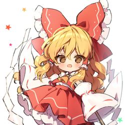 This is a pixiv picture whose title is 巫女魔理沙ちゃん.