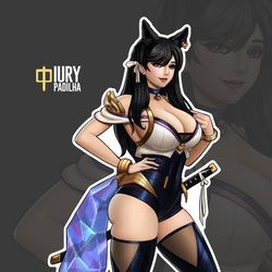 This is a pixiv picture whose title is KDA Atago (Sticker Available).