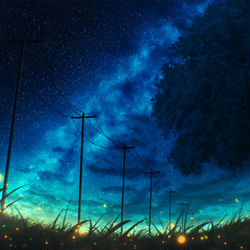 This is a pixiv picture whose title is Glowing night.
