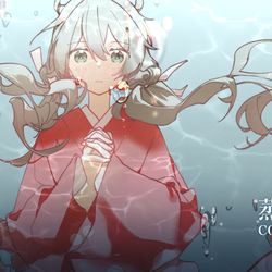This is a pixiv picture whose title is 「金魚」.