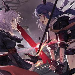 This is a pixiv picture whose title is 终有一战.