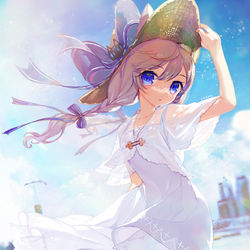 This is a pixiv picture whose title is 夏のワンピース.