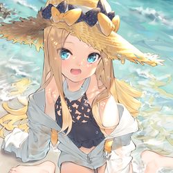 This is a pixiv picture whose title is みずあびー.