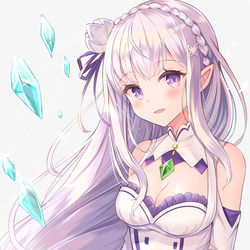This is a pixiv picture whose title is エミリアたん.