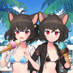 This is a pixiv picture whose title is 🐱.