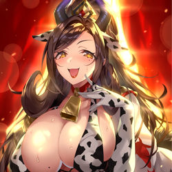 This is a pixiv picture whose title is 牛さん.