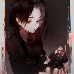 This is a pixiv picture whose title is 黒.