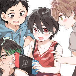 This is a pixiv picture whose title is 【VTuber】アラサー男児たち.