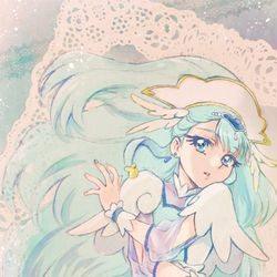 This is a pixiv picture whose title is キュアアンジュ生誕祭.