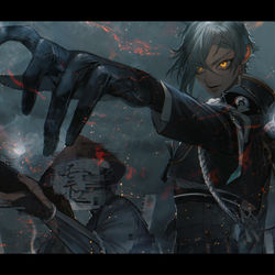 This is a pixiv picture whose title is 膝丸.