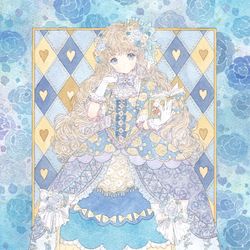 This is a pixiv picture whose title is ブルーローズのドレスのアリス.