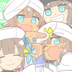 This is a pixiv picture whose title is 「５周年のお祝いだよ！！」.