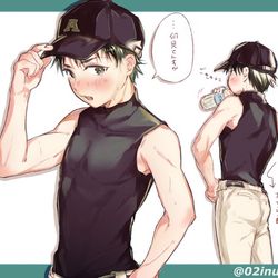 This is a pixiv picture whose title is 野球少年.