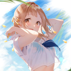 This is a pixiv picture whose title is 真乃ちゃんのおなか.