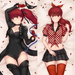 This is a pixiv picture whose title is Kazumi dakimakura.