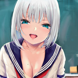 This is a pixiv picture whose title is 「どこ見てるのかな～？❤」.