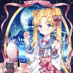 This is a pixiv picture whose title is ロリータドレスとセーラームーン.
