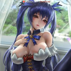 This is a pixiv picture whose title is [Hyperdimension Neptunia]Noire.