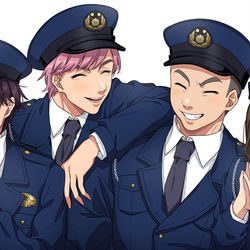 This is a pixiv picture whose title is 突破交番.