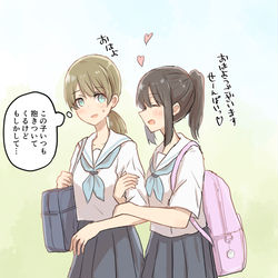 This is a pixiv picture whose title is せーんぱいっ♡.