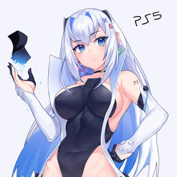 This is a pixiv picture whose title is PS5 Chan.