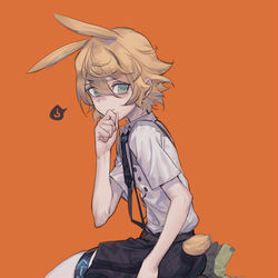 This is a pixiv picture whose title is 兔腿.