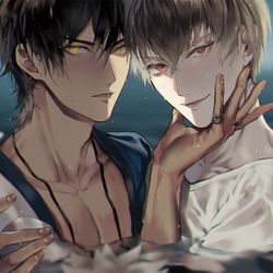 This is a pixiv picture whose title is オジギルと書店宣伝と！.