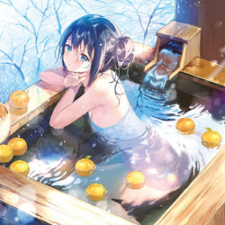This is a pixiv picture whose title is 妹と温泉.