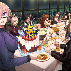 This is a pixiv picture whose title is FGO5周年おめでとうございます！.