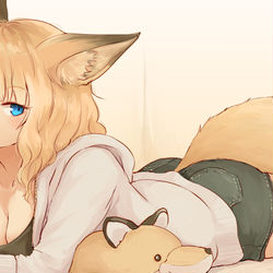 This is a pixiv picture whose title is 狐のお嫁ちゃん応援プロジェクトバナーイラスト.