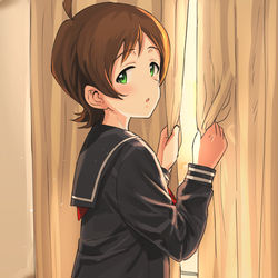 This is a pixiv picture whose title is 夕焼けひなた.