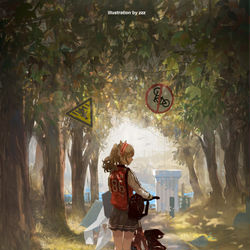 This is a pixiv picture whose title is 摸鱼.