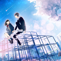 This is a pixiv picture whose title is この星を見上げたら、僕はキミの幸せを願う。.