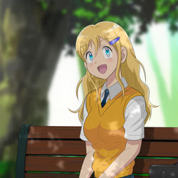 This is a pixiv picture whose title is 公園で待ち合わせ.