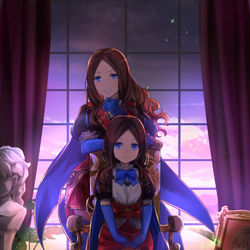 This is a pixiv picture whose title is 夜明けの星.