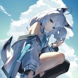 This is a pixiv picture whose title is 狐.