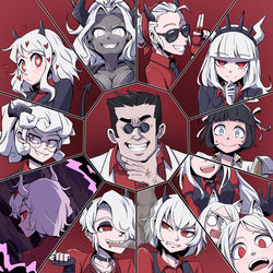 This is a pixiv picture whose title is helltaker.