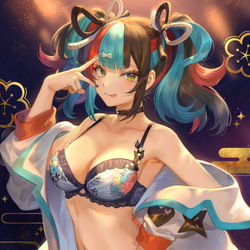 This is a pixiv picture whose title is 下着モデル「清少納言ちゃん」.
