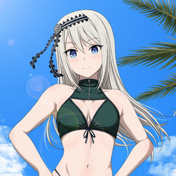 This is a pixiv picture whose title is 水着圭ちゃん.