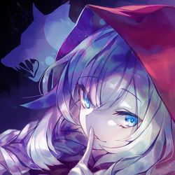 This is a pixiv picture whose title is 本当の狼は、だあれ？.