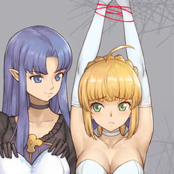 This is a pixiv picture whose title is 着替え中のセイバー.
