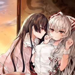 This is a pixiv picture whose title is てるもこ.