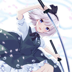 This is a pixiv picture whose title is 妖夢おめでとう.