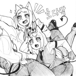 This is a pixiv picture whose title is 헬테이커의 공놀이.