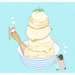 This is a pixiv picture whose title is 雪国カップアイス.