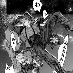 This is a pixiv picture whose title is スカラビア4章ネタ漫画②.