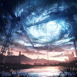 This is a pixiv picture whose title is 星月の漩涡.