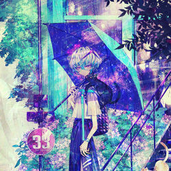 This is a pixiv picture whose title is 雨の日.
